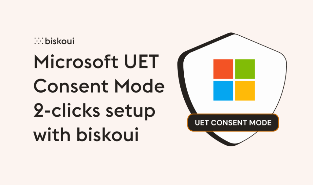 Cover image for blog article about Microsoft UET Consent Mode 2-clicks setup with biskoui.ch