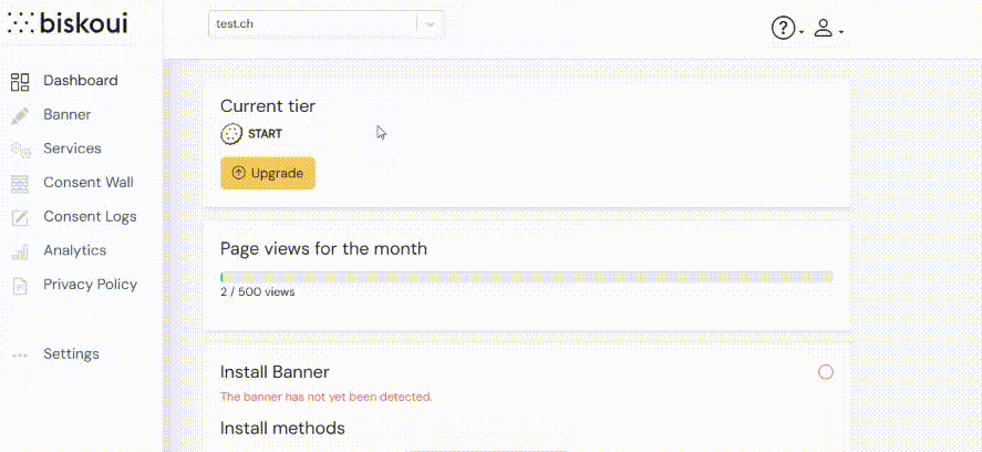 Instructions d'activation de Microsoft UET consent mode dans la plateforme biskoui.ch - Anleitung zur Aktivierung von Microsoft UET consent mode in der Plattform biskoui.ch